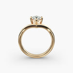 Load image into Gallery viewer, Pear Lab-Grown Diamond Four-Prong V-Shaped Engagement Ring | Elegant Solitaire | IGI Certified | 10K/14K/18K Gold
