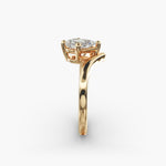 Load image into Gallery viewer, Pear Lab-Grown Diamond Four-Prong V-Shaped Engagement Ring | Elegant Solitaire | IGI Certified | 10K/14K/18K Gold
