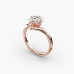 Load image into Gallery viewer, Princess Lab-Grown Diamond Four-Prong V-Shaped Engagement Ring | Elegant Solitaire | IGI Certified | 10K/14K/18K Gold
