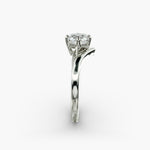 Load image into Gallery viewer, Princess Lab-Grown Diamond Four-Prong V-Shaped Engagement Ring | Elegant Solitaire | IGI Certified | 10K/14K/18K Gold
