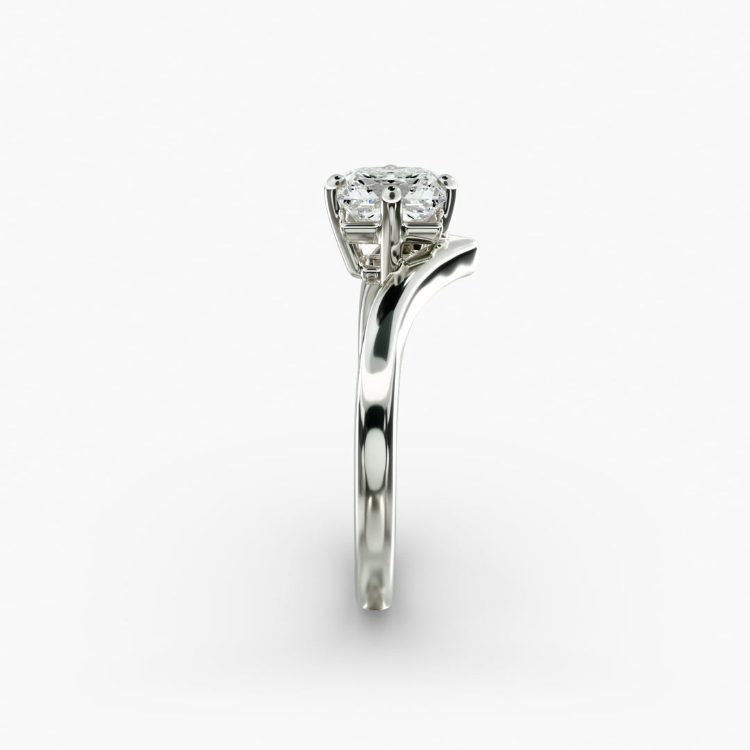 Princess Lab-Grown Diamond Four-Prong V-Shaped Engagement Ring | Elegant Solitaire | IGI Certified | 10K/14K/18K Gold