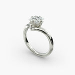 Load image into Gallery viewer, Princess Lab-Grown Diamond Four-Prong V-Shaped Engagement Ring | Elegant Solitaire | IGI Certified | 10K/14K/18K Gold
