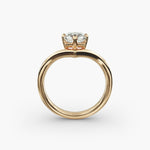 Load image into Gallery viewer, Princess Lab-Grown Diamond Four-Prong V-Shaped Engagement Ring | Elegant Solitaire | IGI Certified | 10K/14K/18K Gold
