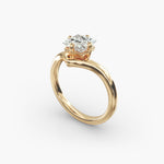 Load image into Gallery viewer, Princess Lab-Grown Diamond Four-Prong V-Shaped Engagement Ring | Elegant Solitaire | IGI Certified | 10K/14K/18K Gold
