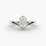 Load image into Gallery viewer, Radiant Lab-Grown Diamond V-Shaped Four-Prong Engagement Ring | Elegant Solitaire | IGI Certified | 10K/14K/18K Gold
