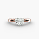 Load image into Gallery viewer, Heart Cut Lab-Grown Diamond Ring | 0.50–5.00 Carat | IGI Certified | Yellow, White &amp; Rose Gold
