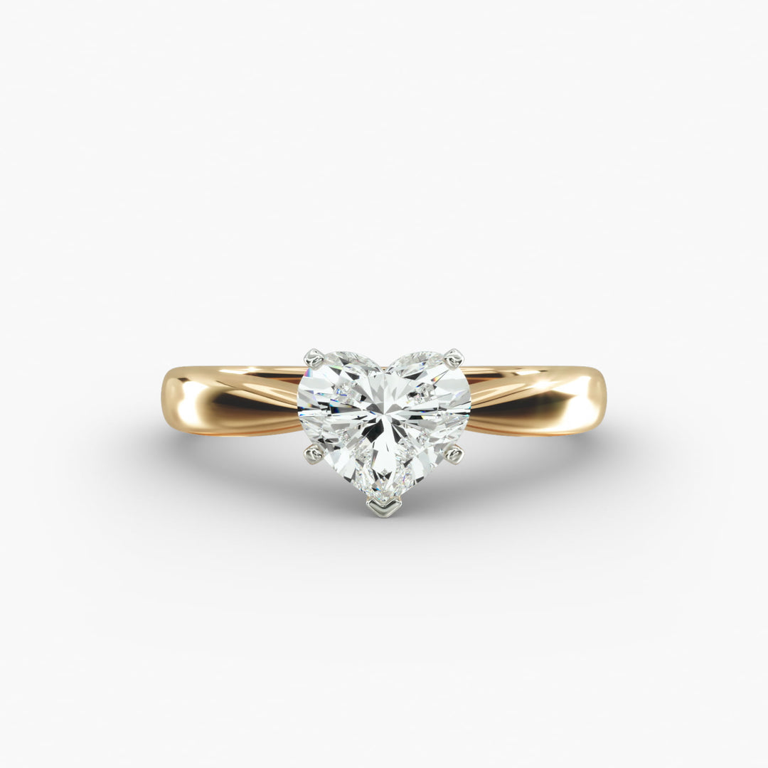 Heart Cut Lab-Grown Diamond Ring | 0.50–5.00 Carat | IGI Certified | Yellow, White & Rose Gold