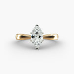 Load image into Gallery viewer, Elongated Marquise Lab-Grown Diamond Ring | 0.50–5.00 Carat | IGI Certified | Yellow, White &amp; Rose Gold
