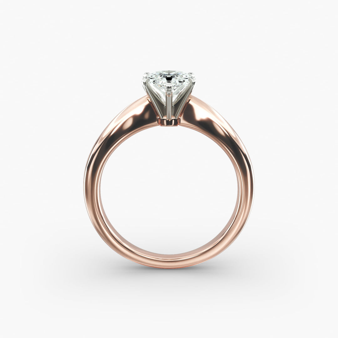 Pear-Shaped Lab-Grown Diamond Engagement Ring | Classic Six-Prong Solitaire | IGI Certified | 10K/14K/18K Gold