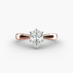 Load image into Gallery viewer, Pear-Shaped Lab-Grown Diamond Engagement Ring | Classic Six-Prong Solitaire | IGI Certified | 10K/14K/18K Gold
