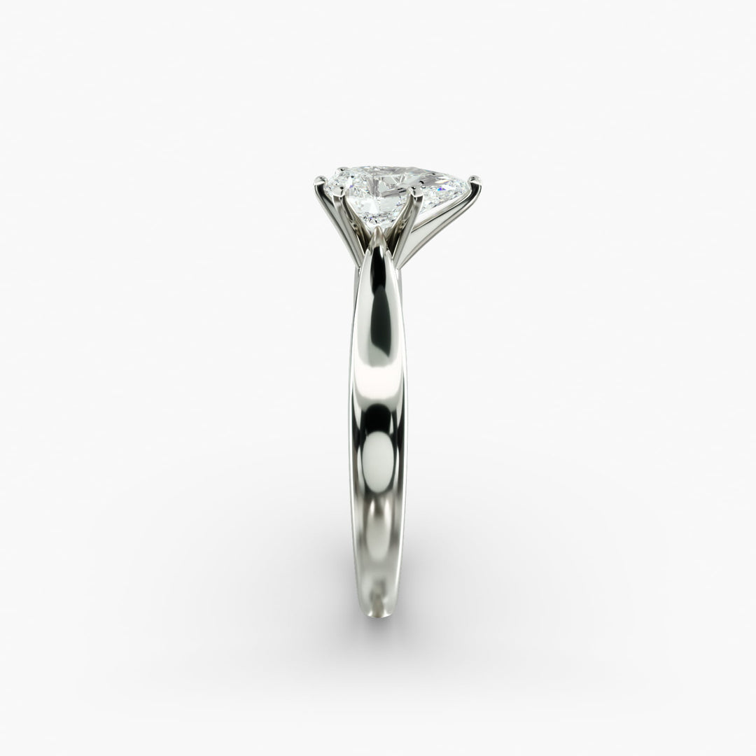 Pear-Shaped Lab-Grown Diamond Engagement Ring | Classic Six-Prong Solitaire | IGI Certified | 10K/14K/18K Gold