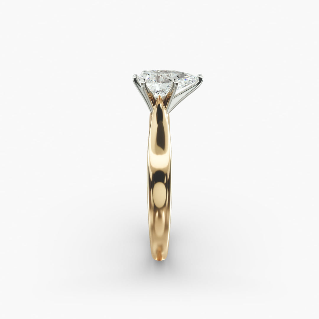 Pear-Shaped Lab-Grown Diamond Engagement Ring | Classic Six-Prong Solitaire | IGI Certified | 10K/14K/18K Gold