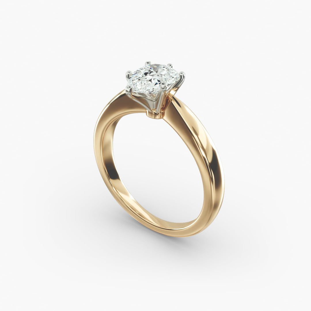 Pear-Shaped Lab-Grown Diamond Engagement Ring | Classic Six-Prong Solitaire | IGI Certified | 10K/14K/18K Gold