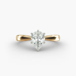 Load image into Gallery viewer, Pear-Shaped Lab-Grown Diamond Engagement Ring | Classic Six-Prong Solitaire | IGI Certified | 10K/14K/18K Gold
