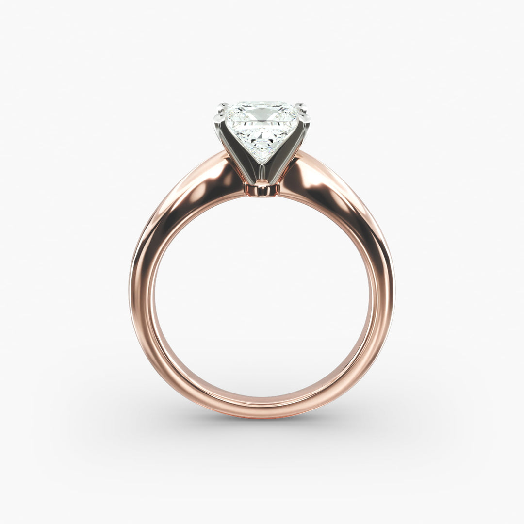 Princess Cut Lab-Grown Diamond Solitaire — 4-Prong Setting | IGI Certified | 10K/14K/18K Gold