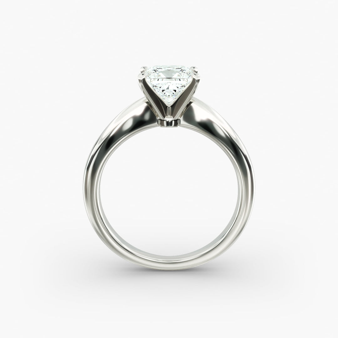 Princess Cut Lab-Grown Diamond Solitaire — 4-Prong Setting | IGI Certified | 10K/14K/18K Gold