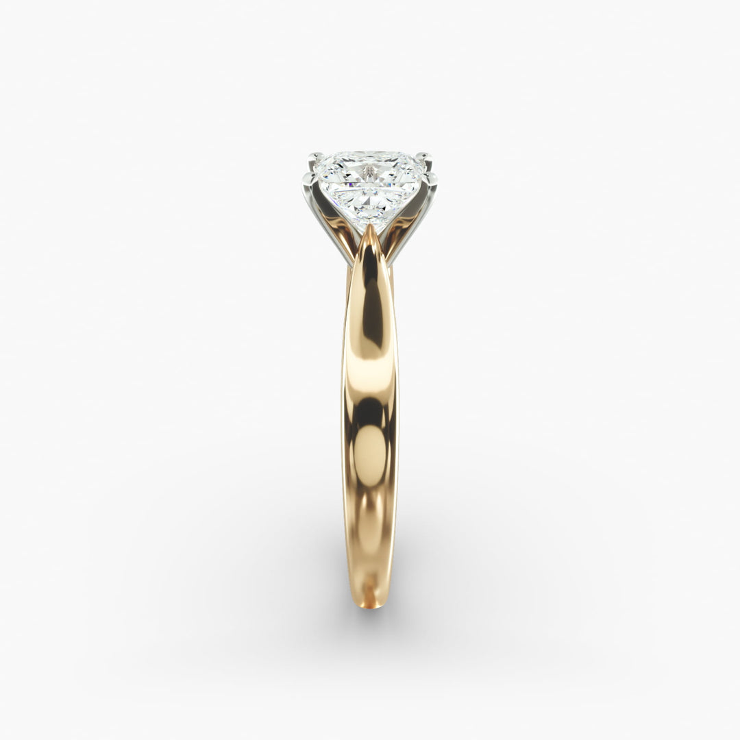 Princess Cut Lab-Grown Diamond Solitaire — 4-Prong Setting | IGI Certified | 10K/14K/18K Gold