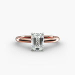 Load image into Gallery viewer, Emerald Lab-Grown Diamond Four-Prong Engagement Ring | Timeless Solitaire | IGI Certified | 10K/14K/18K Gold
