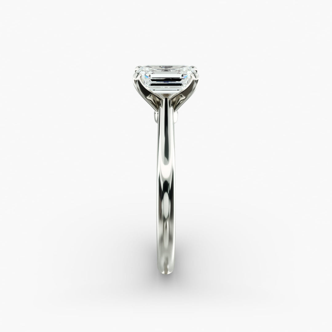 Emerald Lab-Grown Diamond Four-Prong Engagement Ring | Timeless Solitaire | IGI Certified | 10K/14K/18K Gold