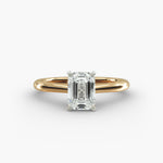 Load image into Gallery viewer, Emerald Lab-Grown Diamond Four-Prong Engagement Ring | Timeless Solitaire | IGI Certified | 10K/14K/18K Gold
