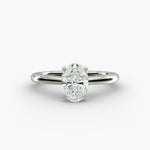 Load image into Gallery viewer, Oval Lab-Grown Diamond Engagement Ring | Classic Solitaire with Secure Prongs | IGI Certified | 10K/14K/18K Gold
