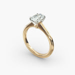 Load image into Gallery viewer, Oval Lab-Grown Diamond Engagement Ring | Classic Solitaire with Secure Prongs | IGI Certified | 10K/14K/18K Gold

