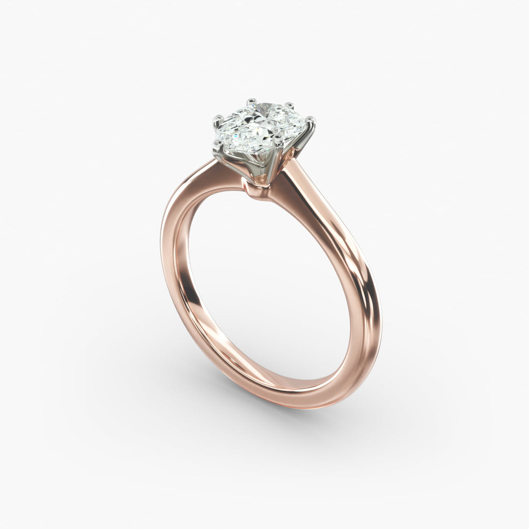 Pear-Shaped Lab-Grown Diamond Engagement Ring | Six-Prong Solitaire | IGI Certified | 10K/14K/18K Gold