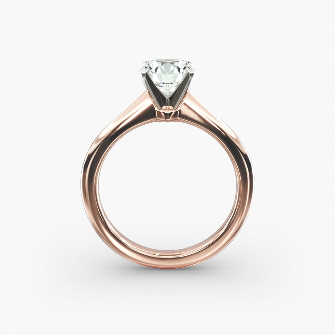 Round Lab-Grown Diamond Engagement Ring | IGI Certified | 0.50–5.00 Carat in 14K Yellow, White & Rose Gold