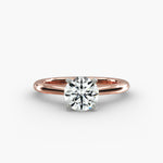 Load image into Gallery viewer, Round Lab-Grown Diamond Engagement Ring | IGI Certified | 0.50–5.00 Carat in 14K Yellow, White &amp; Rose Gold
