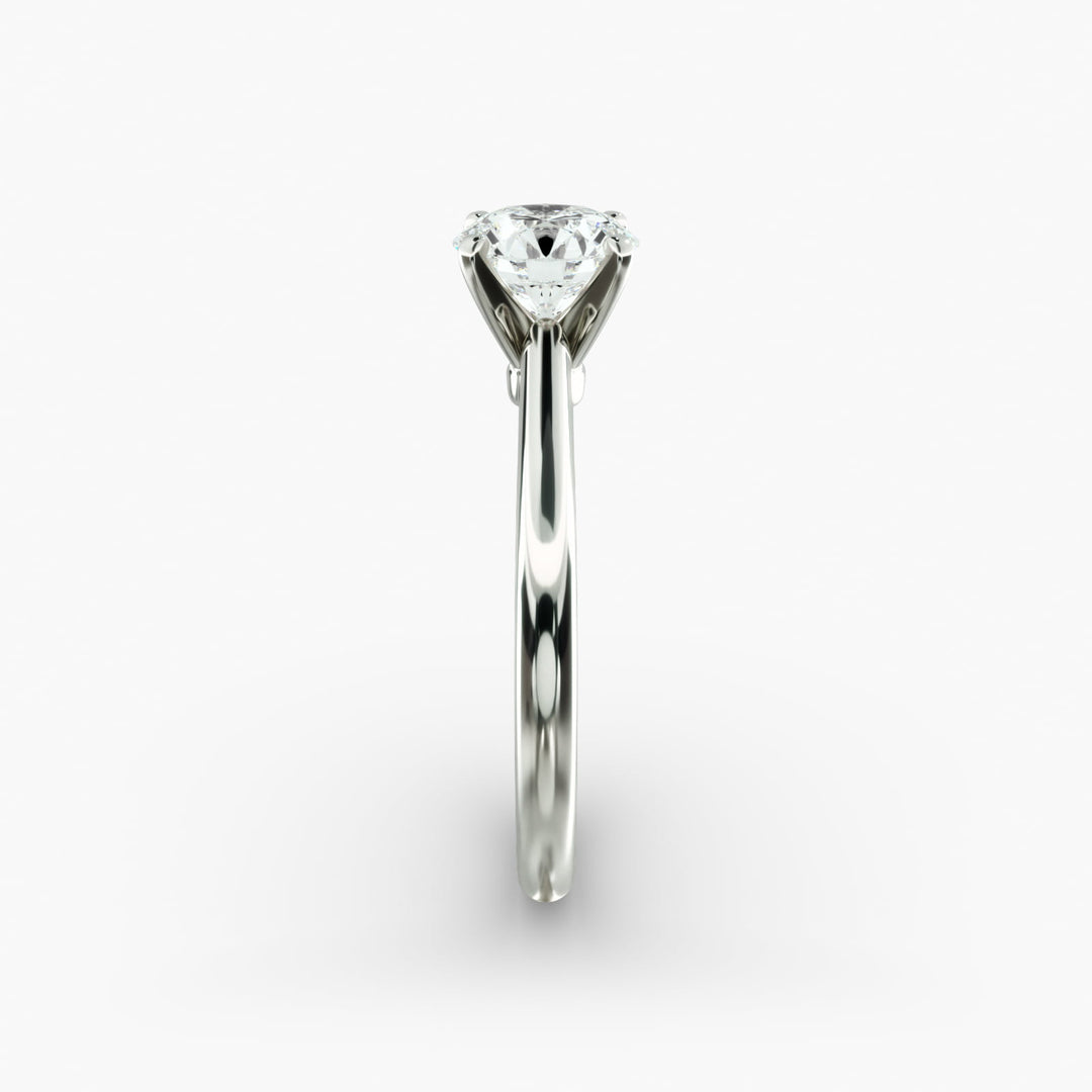 Round Lab-Grown Diamond Engagement Ring | IGI Certified | 0.50–5.00 Carat in 14K Yellow, White & Rose Gold