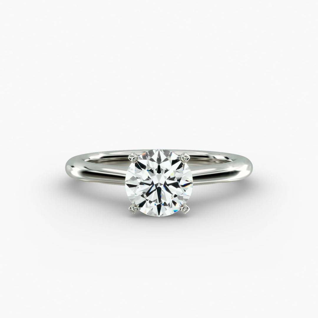 Round Lab-Grown Diamond Engagement Ring | IGI Certified | 0.50–5.00 Carat in 14K Yellow, White & Rose Gold