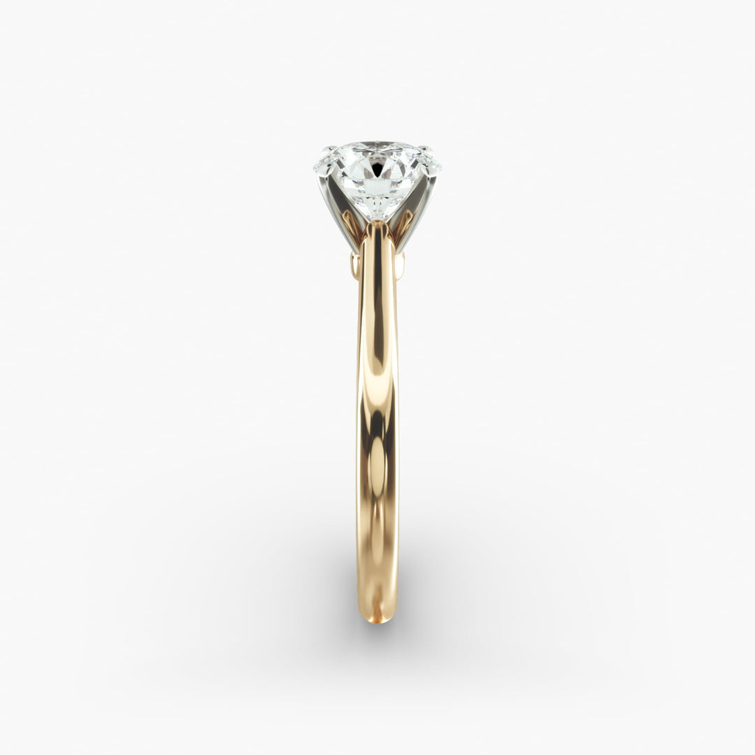 Round Lab-Grown Diamond Engagement Ring | IGI Certified | 0.50–5.00 Carat in 14K Yellow, White & Rose Gold