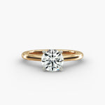 Load image into Gallery viewer, Round Lab-Grown Diamond Engagement Ring | IGI Certified | 0.50–5.00 Carat in 14K Yellow, White &amp; Rose Gold
