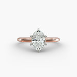 Load image into Gallery viewer, Oval Lab-Grown Diamond Six-Prong Solitaire Engagement Ring | Secure &amp; Timeless | IGI Certified | 10K/14K/18K Gold
