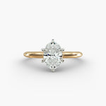 Load image into Gallery viewer, Oval Lab-Grown Diamond Six-Prong Solitaire Engagement Ring | Secure &amp; Timeless | IGI Certified | 10K/14K/18K Gold
