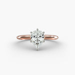 Load image into Gallery viewer, Pear Lab-Grown Diamond Six-Prong Engagement Ring | Classic Solitaire | IGI Certified | 10K/14K/18K Gold
