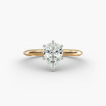 Load image into Gallery viewer, Pear Lab-Grown Diamond Six-Prong Engagement Ring | Classic Solitaire | IGI Certified | 10K/14K/18K Gold
