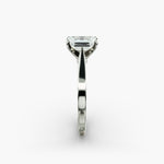 Load image into Gallery viewer, Emerald Lab-Grown Diamond Temple-Inspired Engagement Ring | Regal Solitaire Design | IGI Certified | 10K/14K/18K Gold
