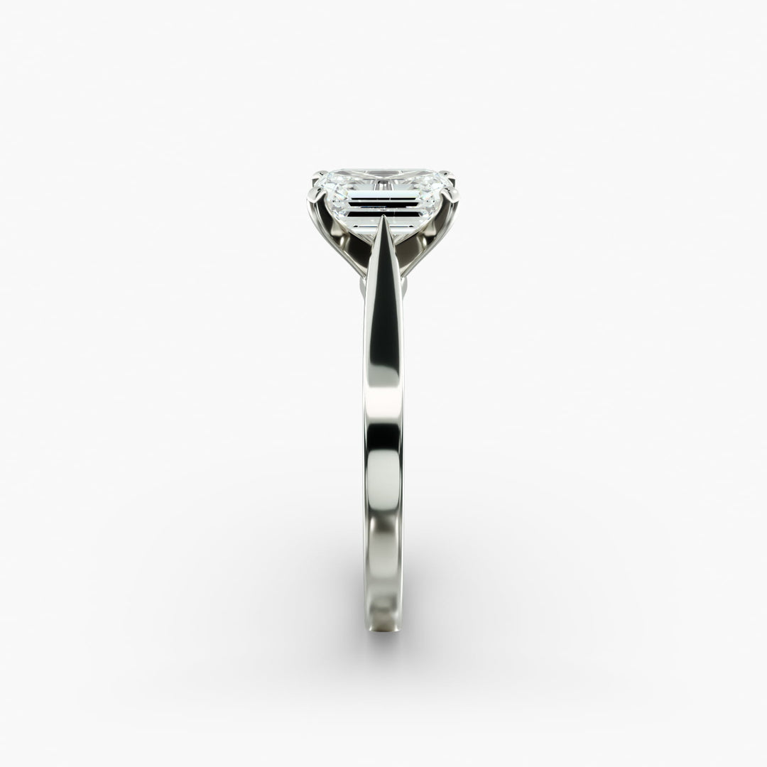 Emerald Lab-Grown Diamond Temple-Inspired Engagement Ring | Regal Solitaire Design | IGI Certified | 10K/14K/18K Gold