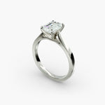 Load image into Gallery viewer, Emerald Lab-Grown Diamond Temple-Inspired Engagement Ring | Regal Solitaire Design | IGI Certified | 10K/14K/18K Gold
