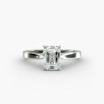 Load image into Gallery viewer, Emerald Lab-Grown Diamond Temple-Inspired Engagement Ring | Regal Solitaire Design | IGI Certified | 10K/14K/18K Gold
