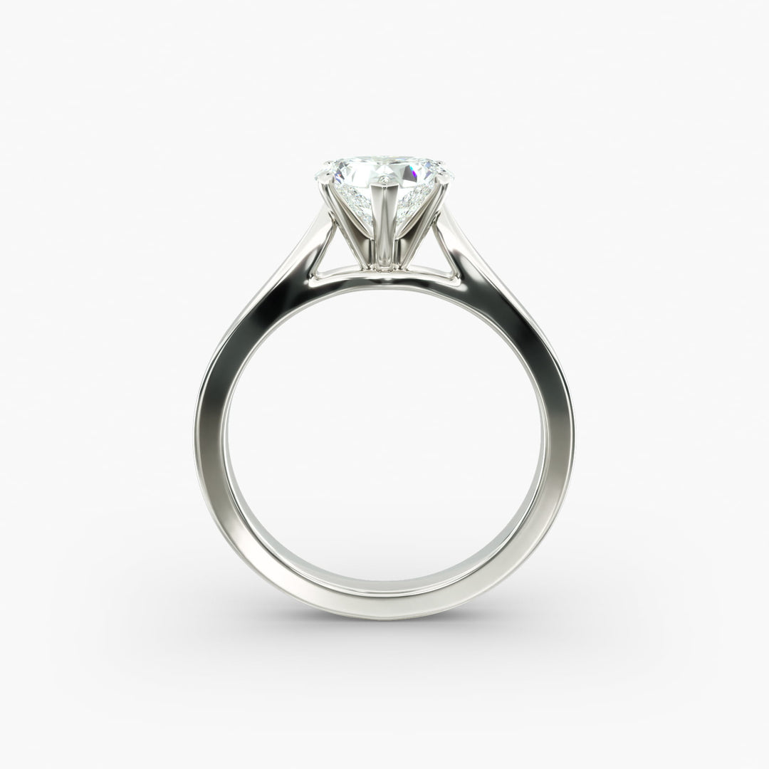 Heart Lab-Grown Diamond — Wide Band Statement Ring | IGI Certified | 10K/14K/18K Gold