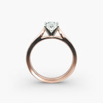 Load image into Gallery viewer, Oval Lab-Grown Diamond 4-Prong Wide Band Ring | IGI Certified | 10K/14K/18K Gold
