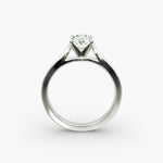 Load image into Gallery viewer, Oval Lab-Grown Diamond 4-Prong Wide Band Ring | IGI Certified | 10K/14K/18K Gold
