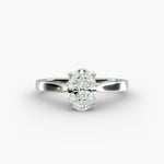 Load image into Gallery viewer, Oval Lab-Grown Diamond 4-Prong Wide Band Ring | IGI Certified | 10K/14K/18K Gold
