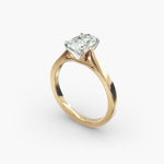 Load image into Gallery viewer, Oval Lab-Grown Diamond 4-Prong Wide Band Ring | IGI Certified | 10K/14K/18K Gold
