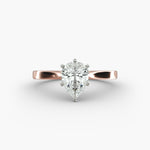 Load image into Gallery viewer, Pear Lab-Grown Diamond Solitaire Engagement Ring | 6-Prong | IGI Certified | 10K/14K/18K Gold

