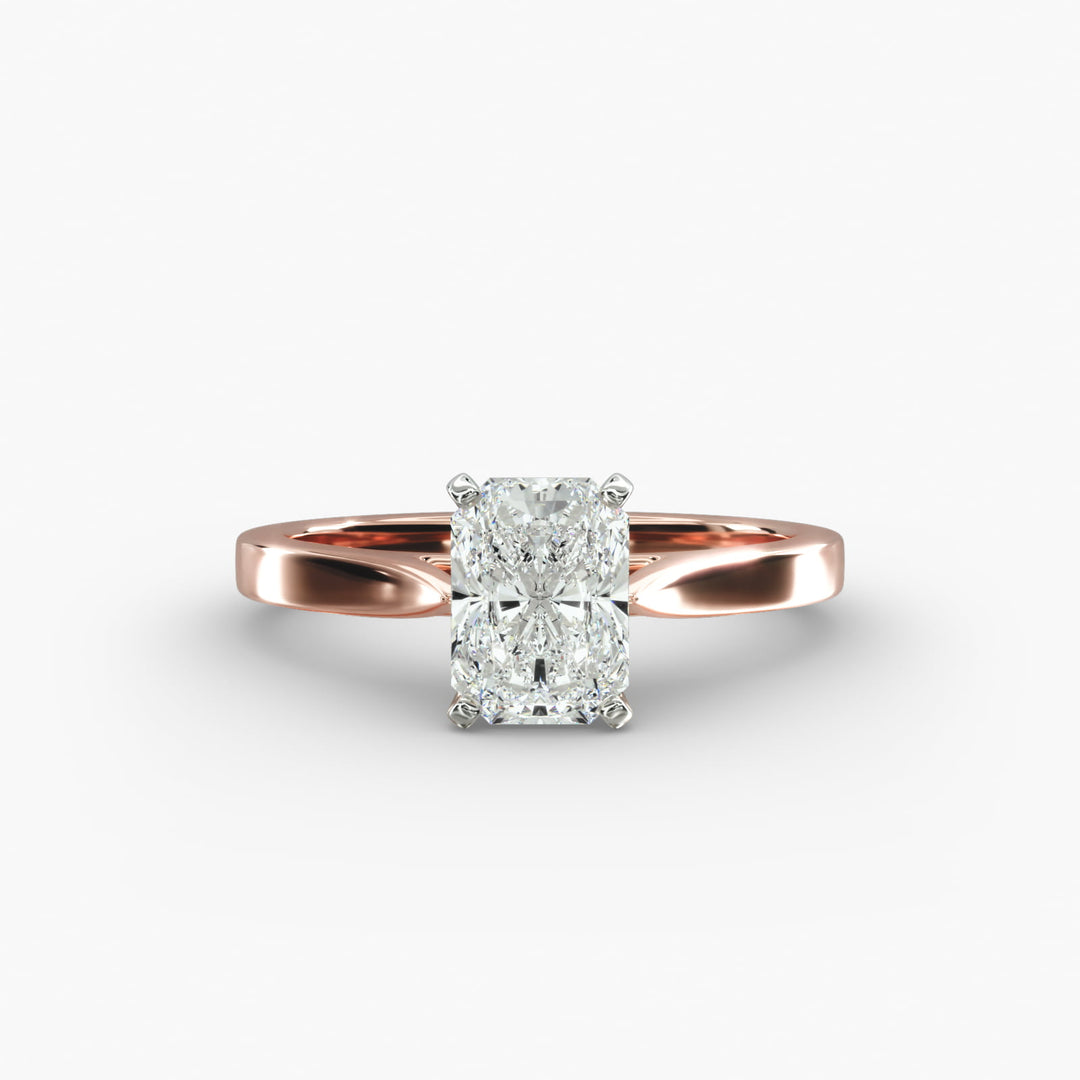Radiant Cut Lab-Grown Diamond Solitaire Ring | 0.50–5.00 Carat | IGI Certified | Yellow, White, Rose Gold