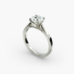 Load image into Gallery viewer, Round Brilliant Lab-Grown Diamond — Wide Band Statement Ring | IGI Certified | 10K/14K/18K Gold

