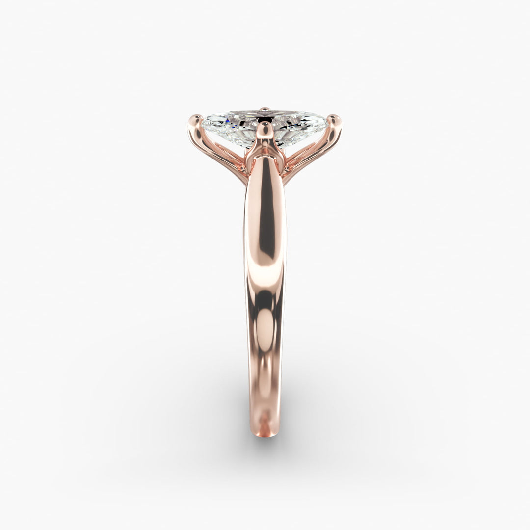 Marquise Lab-Grown Diamond Classic Solitaire Engagement Ring | Timeless Design | IGI Certified | 10K/14K/18K Gold